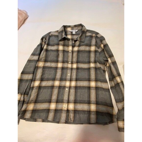 Old Navy Boyfriend Plaid Shirt, M - Picture 1 of 4
